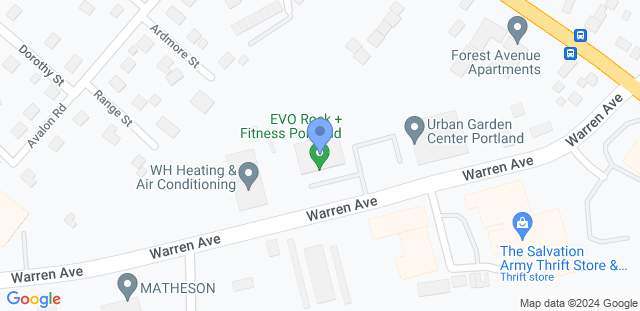 Map to evoROCK + FITNESS - Portland, ME